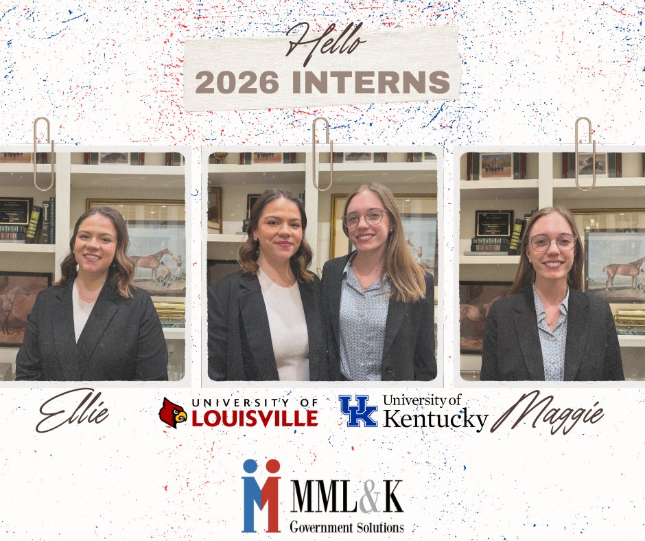 Please welcome our incredible 2026 interns who’ve already been hitting the ground running since the beginning of January! We can't keep them out of the Annex.✍️
So happy to have Maggie Hahn from UK and Ellie Mullins from UofL!  Say hi when you see them in the halls.🏛️ #KYGA26