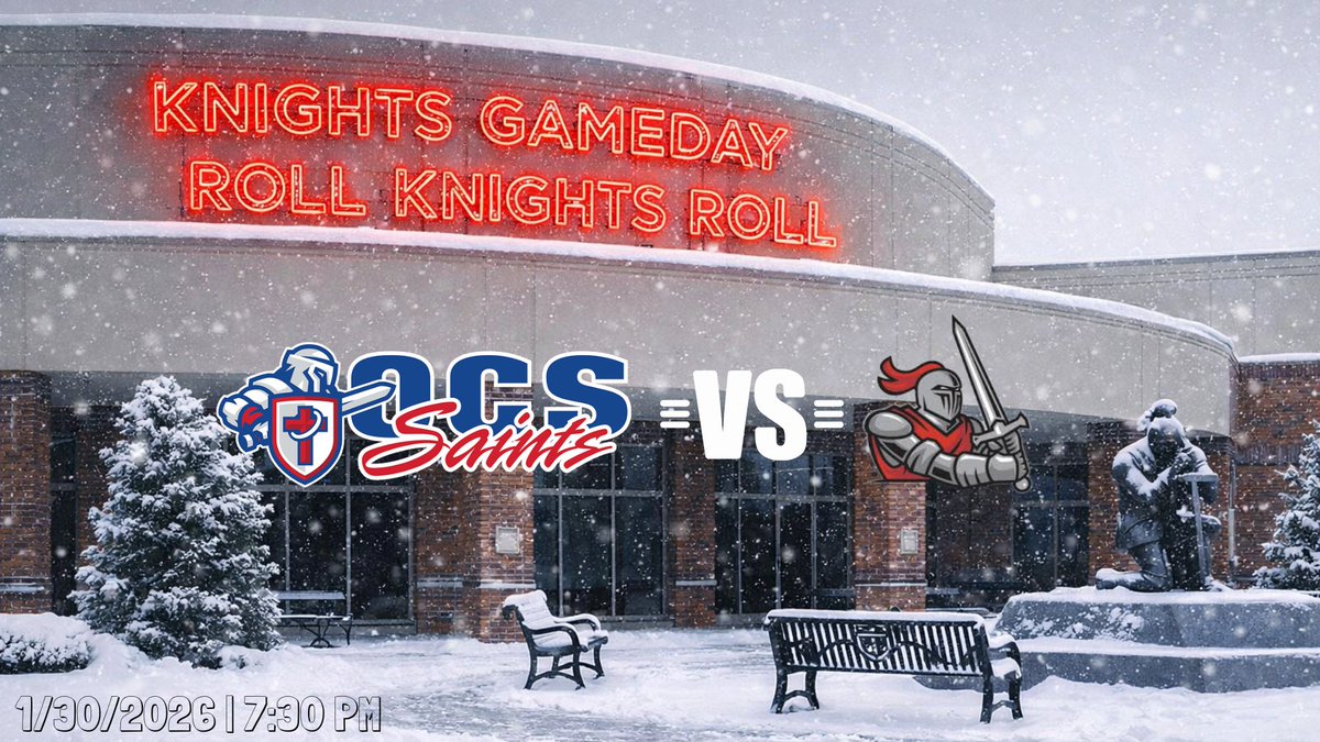 Its GAMEDAY!
Roll Knights Roll 
#TheStandard
🆚OCS
📍Crossings 
⏰7:30PM
📆1/30/2026
