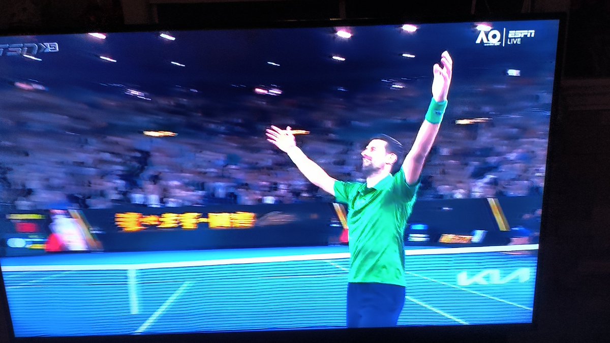 drifterholl0w's tweet photo. Father time is beaten today! Congrats @DjokerNole! #AusOpen #AO26 #novakdjokovic https://t.co/f0kfi3oRjr