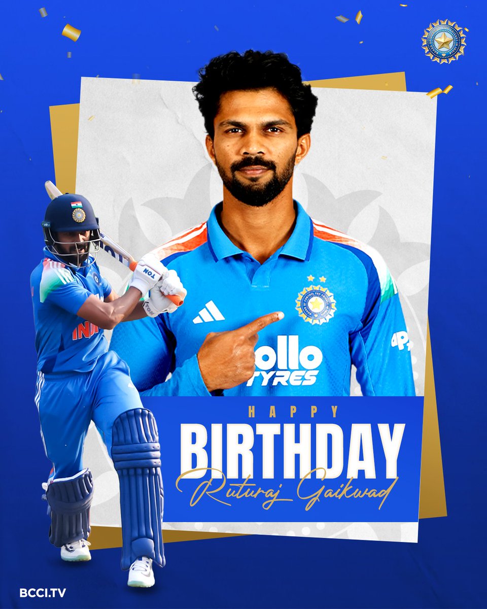 Here's wishing #TeamIndia batter Ruturaj Gaikwad, a very Happy Birthday 🥳🎂

<a href="/Ruutu1331/">Ruturaj Gaikwad</a>