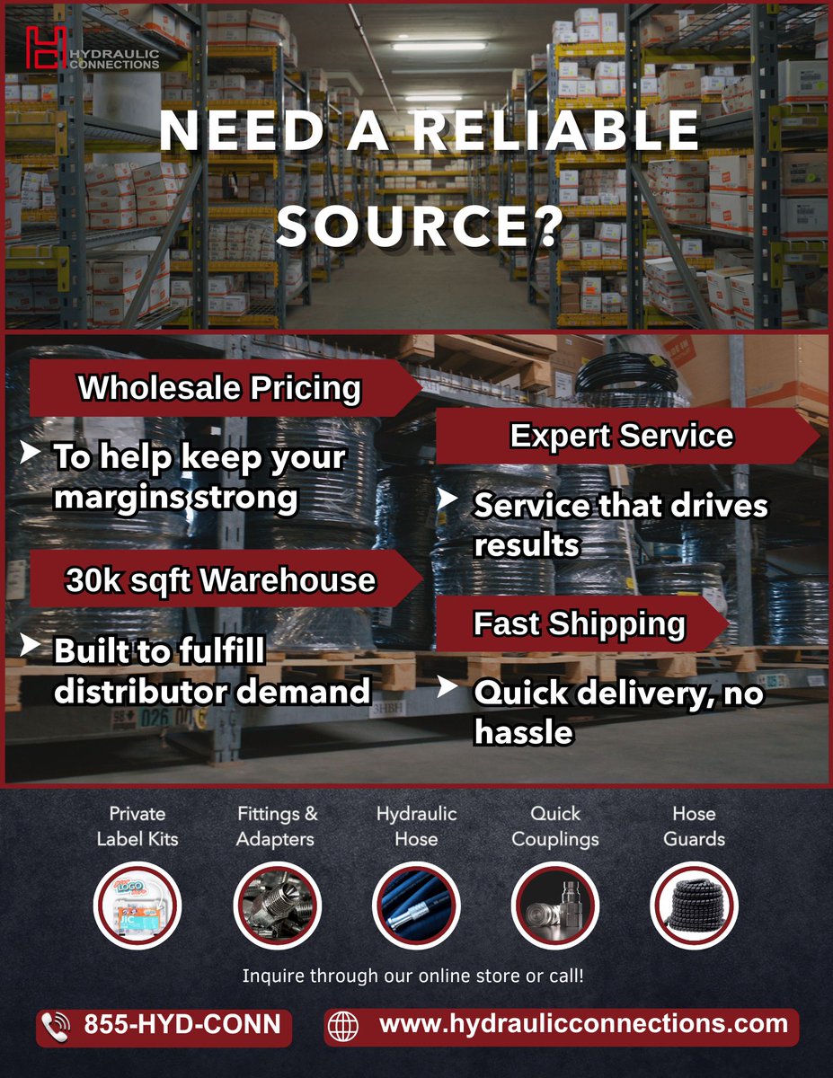 Built for those who hate waiting.
Deep stock. Real support. No nonsense.
That's why customers choose Hydraulic Connections

#hydraulicconnections #hydraulics #hydraulichose #hydraulicfittings #wholesaledistributor