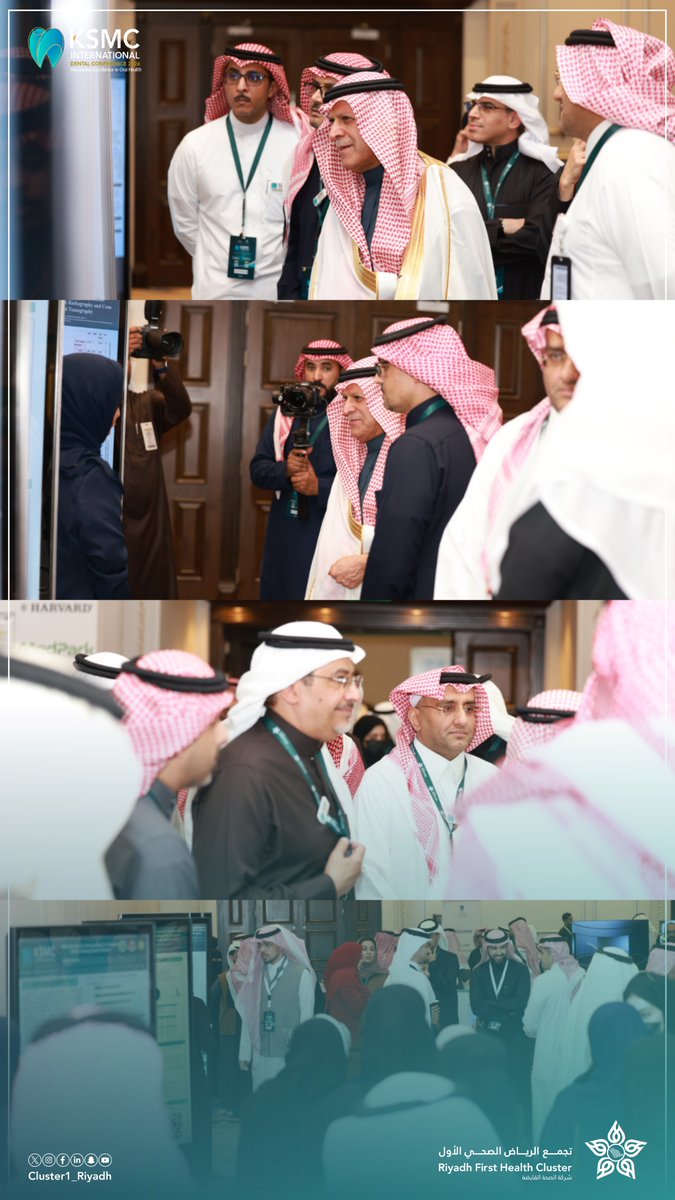 ضمن جولته على فعاليات #المؤتمر_الدولي_الأول_لطب_الأسنان 2026، اطّلع معالي رئيس المجلس التأسيسي لقطاع الوسطى الصحي، الدكتور منصور الحواسي، على المعرض العلمي المصاحب، الذي تضمّن أوراقًا بحثية ومشاركات علمية.