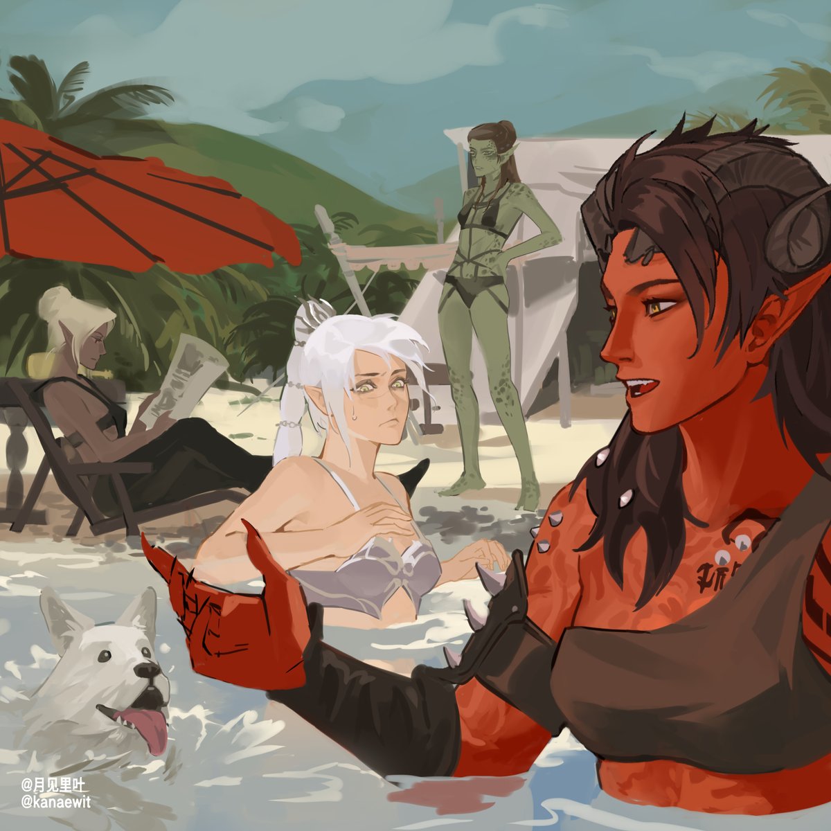 kanaewit's tweet photo. "Come on!"
"Do people really enjoy this?"
"Aren't you going in, Minthara?"
"No..."
#baldursgate3 #Minthara #Shadowheart #Laezel #Karlach https://t.co/4wzrb9v1RA