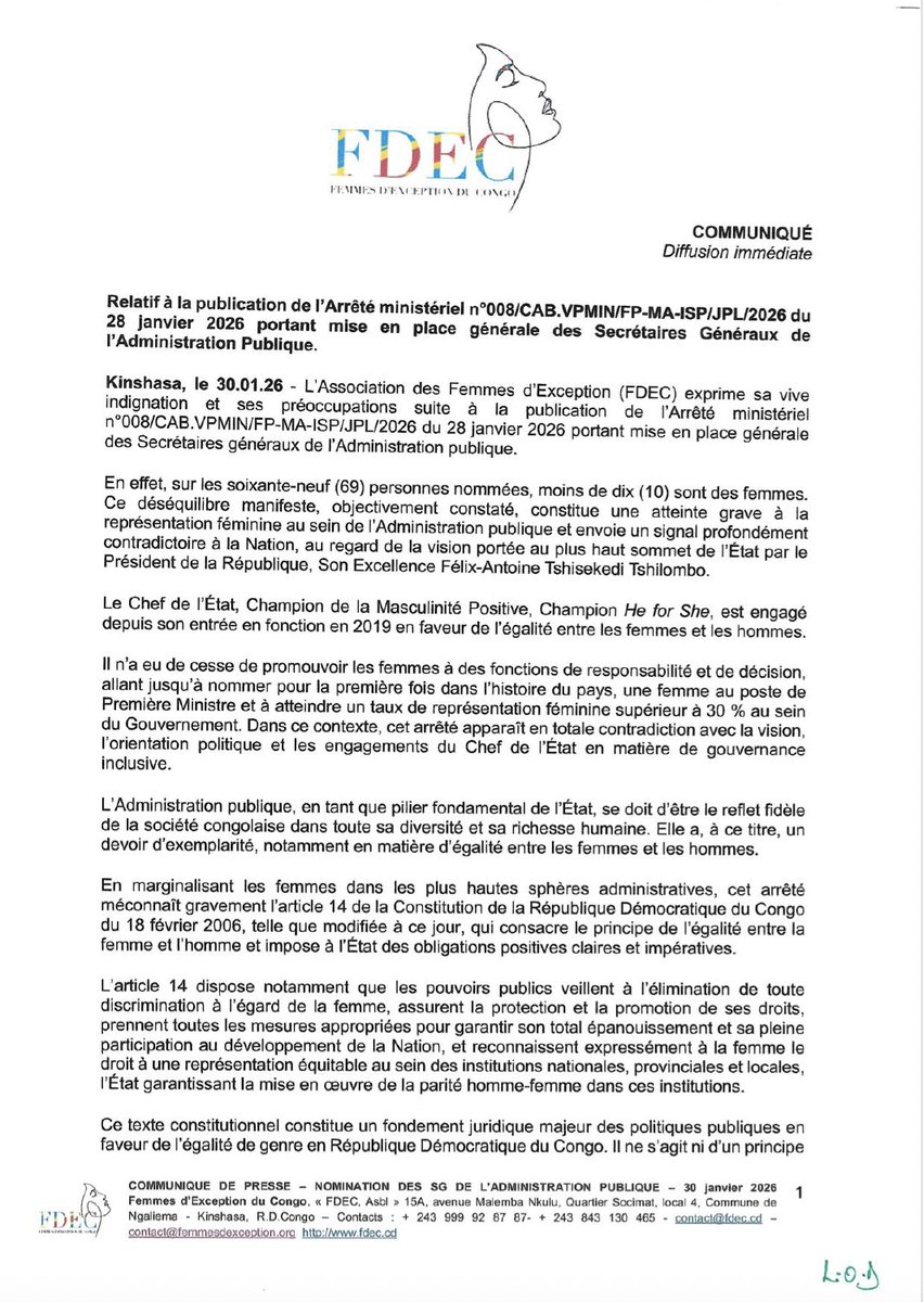FDEC Femmes D'Exception du Congo tweet media