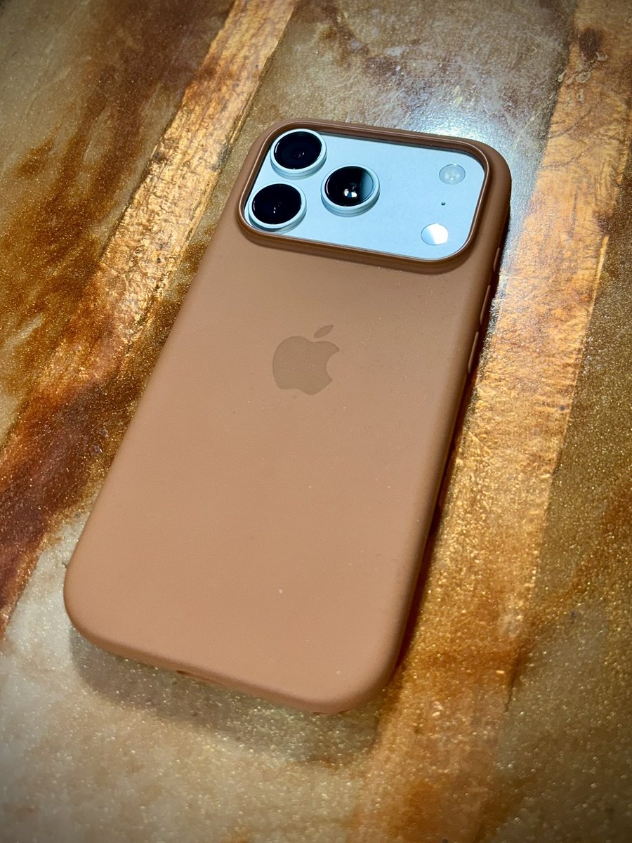 DANdFRA's tweet image. I dig this combo! Terracotta with silver iPhone 17 Pro 🤌🏼 #iphone17pro #iphone #siliconecase #case #protection #apple