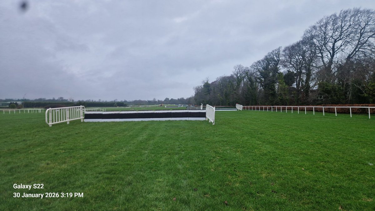 Great work by the team <a href="/LeopardstownRC/">Leopardstown RC</a> to get to where we are with a fighting chance. All hands on deck this afternoon to move Hurdles &amp; rail. Great that we could find a line with Paddy Graffin  &amp; all we can do now in wait &amp; see what the clouds dump on us tonight. <a href="/ihrb_ie/">IHRB</a> 8am
