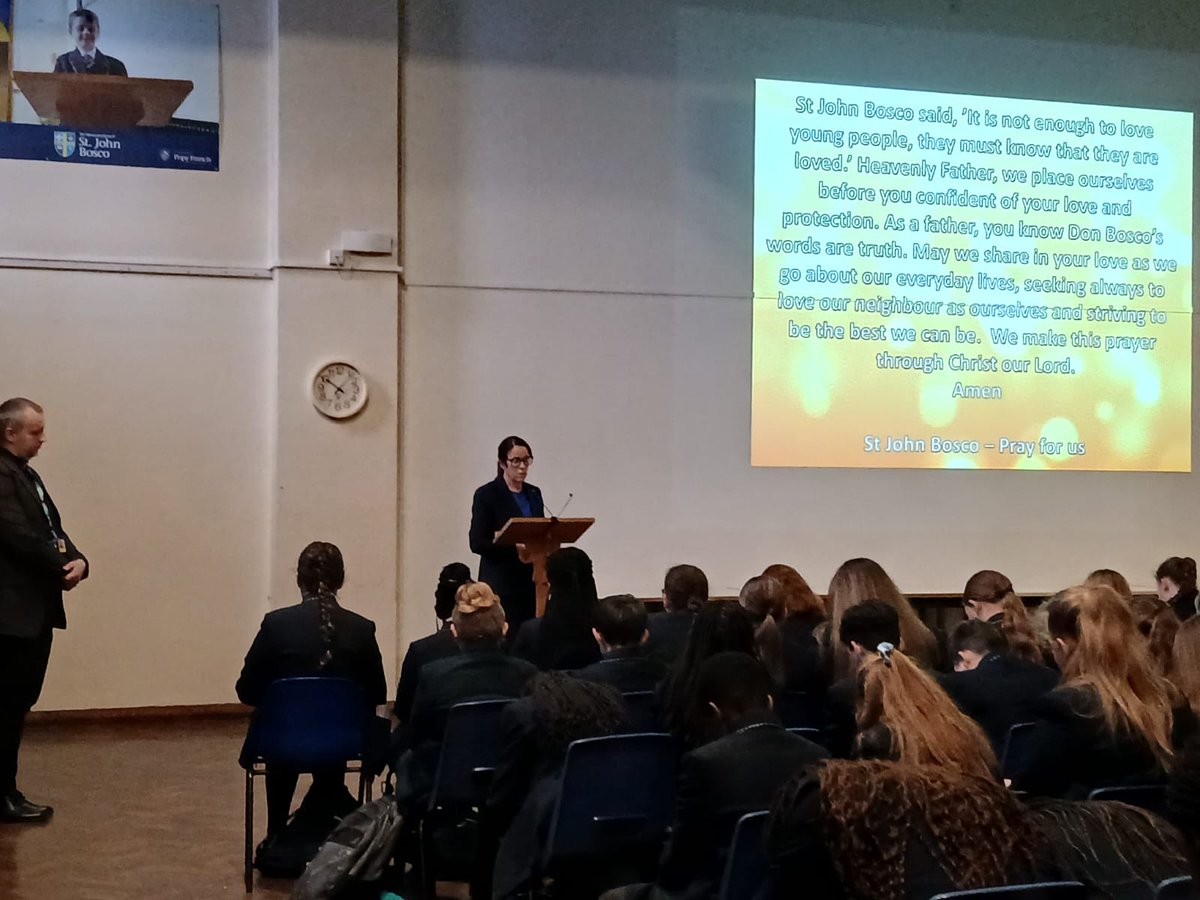 SalesianAcademy's tweet image. Today we celebrate the Feast of St John Bosco, our school Feast Day 

Pupils gathered by year group for a joyful Celebration of the Word, led by pupils and staff. A prayerful start to a day inspired by faith, joy, and hope.

#RUAH #Chaplaincy #CelebrationOfTheWord
