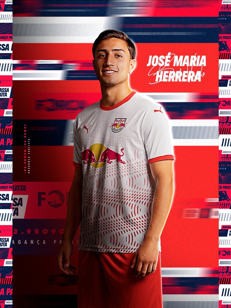 🚨[OFICIAL] Red Bull Bragantino anunció la llegada de José María Herrera. 
*️⃣Llegó de manera definitiva desde Fortaleza por R$ 24M y firmó contrato hasta diciembre de 2029.
