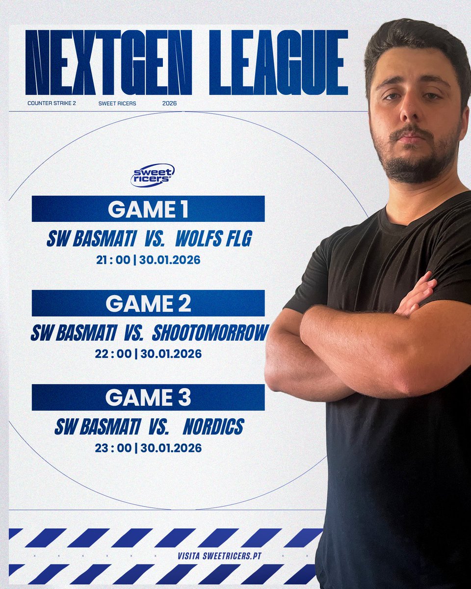 Ementa dupla na NEXTGEN League, dentro de momentos a equipa #BASMATI entra no servidor