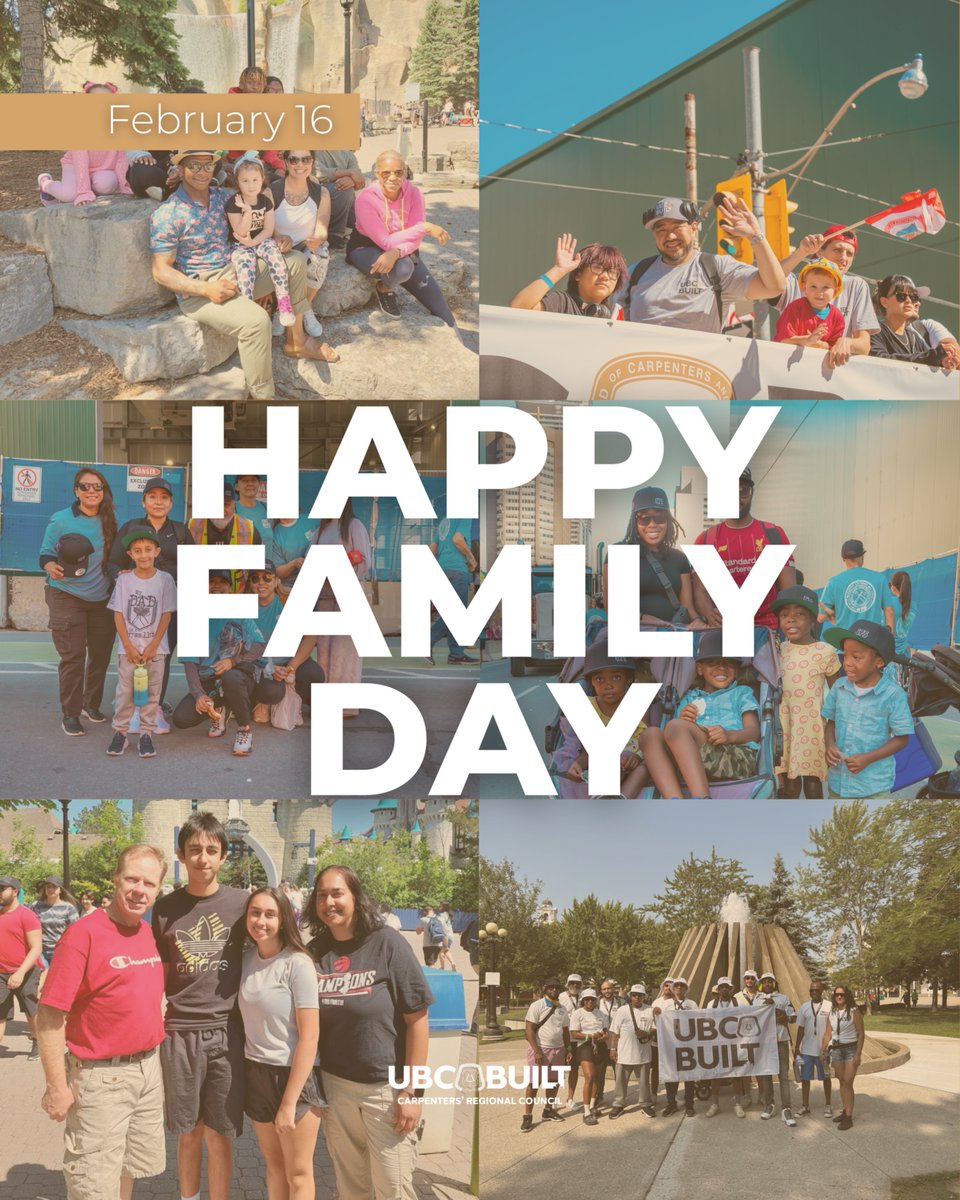 Family is at the heart of everything we build. Wishing all our members and their loved ones a wonderful Family Day!
#UBCBuilt #UnionStrong #SkilledTrades