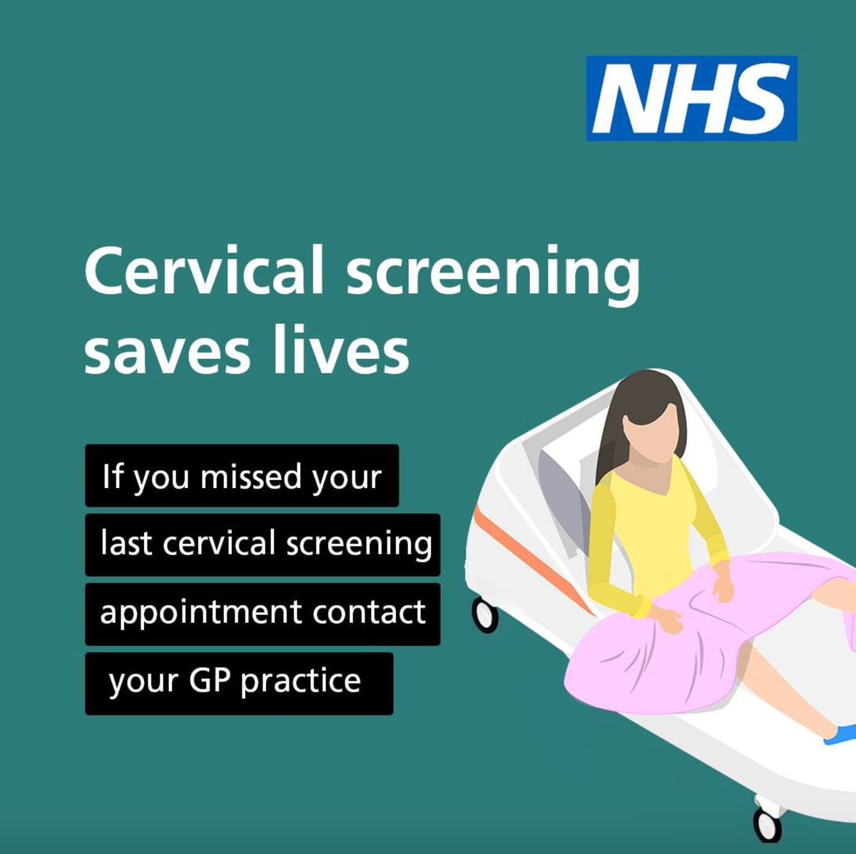 Help us make history: A cervical cancer-free future is within reach. The NHS has pledged to eliminate cervical cancer by 2040.

If you missed your last screening or put off booking, it’s not too late. Book today at your GP surgery or local sexual health clinic.