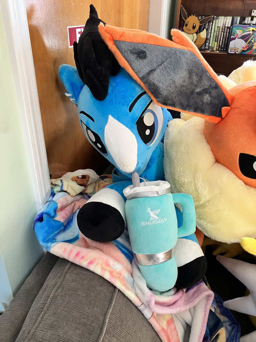 Enduro has been drinking way more water now that he got his stanley cup.

I found this really funny plushy stanley cup at Disney springs.