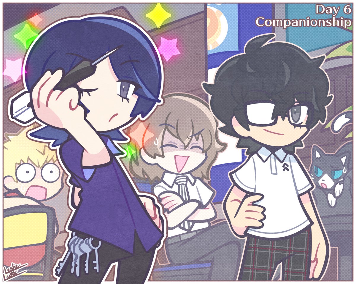 LeslietheLuna's tweet photo. Day 6 of #YusukeWeek2026 !!
🎯Companionship🎯
(Bonding time at Penguin Sniper playing darts with duo teams!)
Akechi's team score is about to be beaten lol https://t.co/AGhJQk9RwU