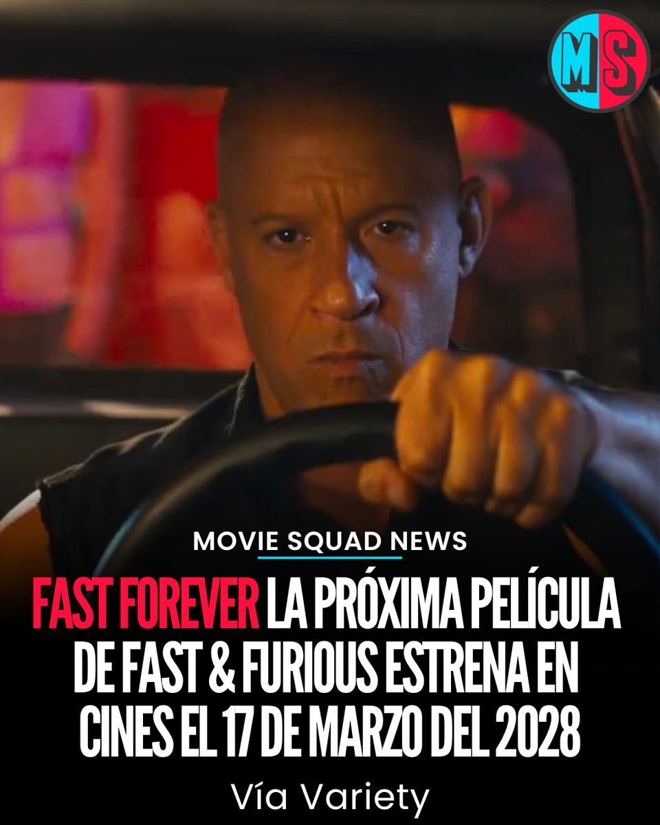 MovieSquadPR's tweet image. Vin Diesel regresa para una entrega más de “Fast &amp;amp; Furious” titulada #FastForever.🎬

Se espera que estrene en cines el 17 de marzo del 2028.