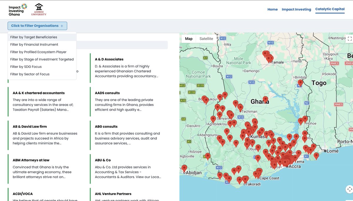 Do you know about the Ghana Investing Map?

It’s a live, interactive dataset of investors interested in the Ghanaian market.

I only discovered it today at an Investment Readiness Bootcamp by <a href="/Flat6Labs/">Flat6Labs</a> &amp; <a href="/GhVCTF/">Venture Capital Trust Fund Ghana</a>.

Worth checking out: ghanainvestingmap.com