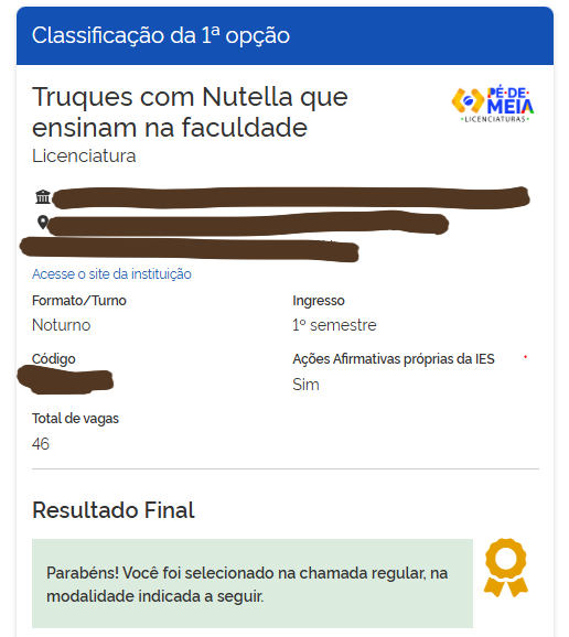 GENTE EU CONSEGUI PASSAR NO SISU!!!!!!!!!!!!!