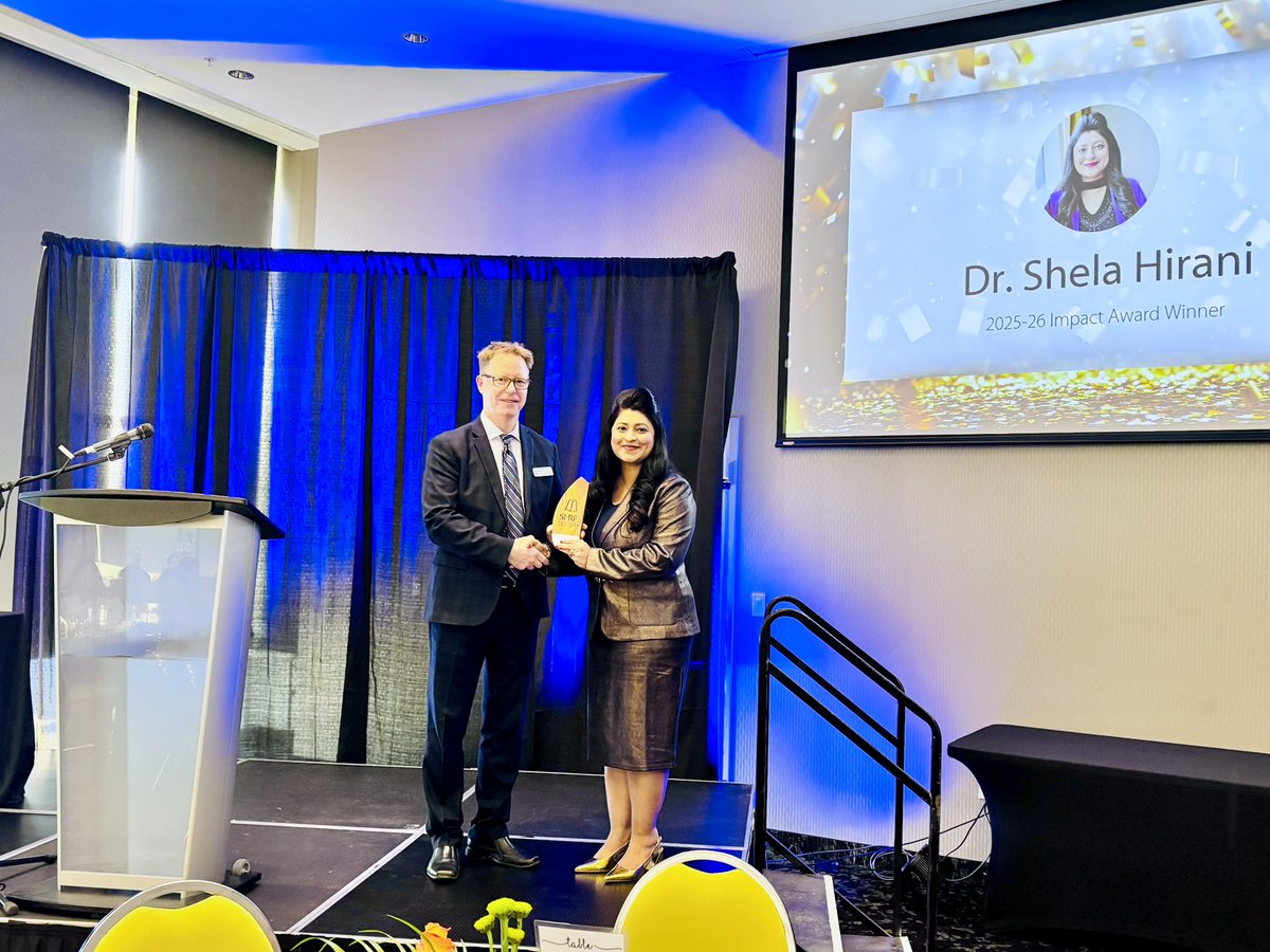 Honored to receive the “SHRF Impact Award” at the 2026 SHRF #SantéAwards 🎉

For me, #Impact means people, purpose, and progress. I am deeply grateful to @SHRF_sk and everyone who supports this journey.

<a href="/UofRegina/">University of Regina</a> <a href="/URFacultyofNur1/">UofR-FacultyofNursing</a>