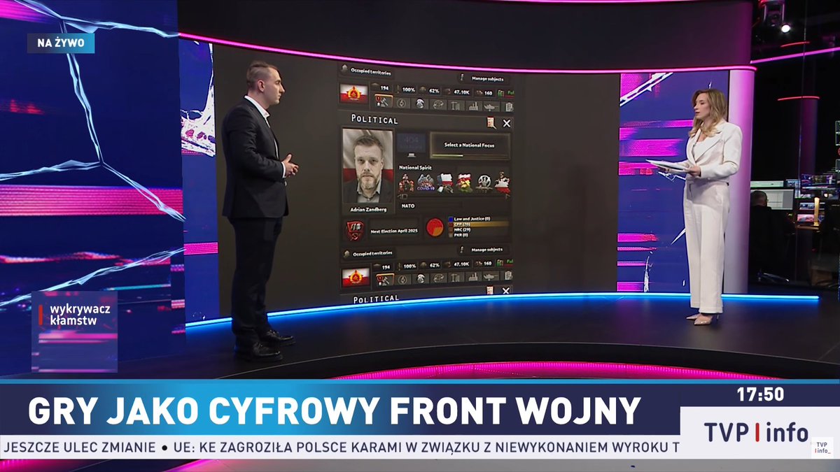 Szczerze, jednej rzeczy bym się nigdy nie spodziewał, dokładniej że w TVP zostanie pokazany Hearts of Iron IV, dokładniej modyfikacja o nazwie East Showdown