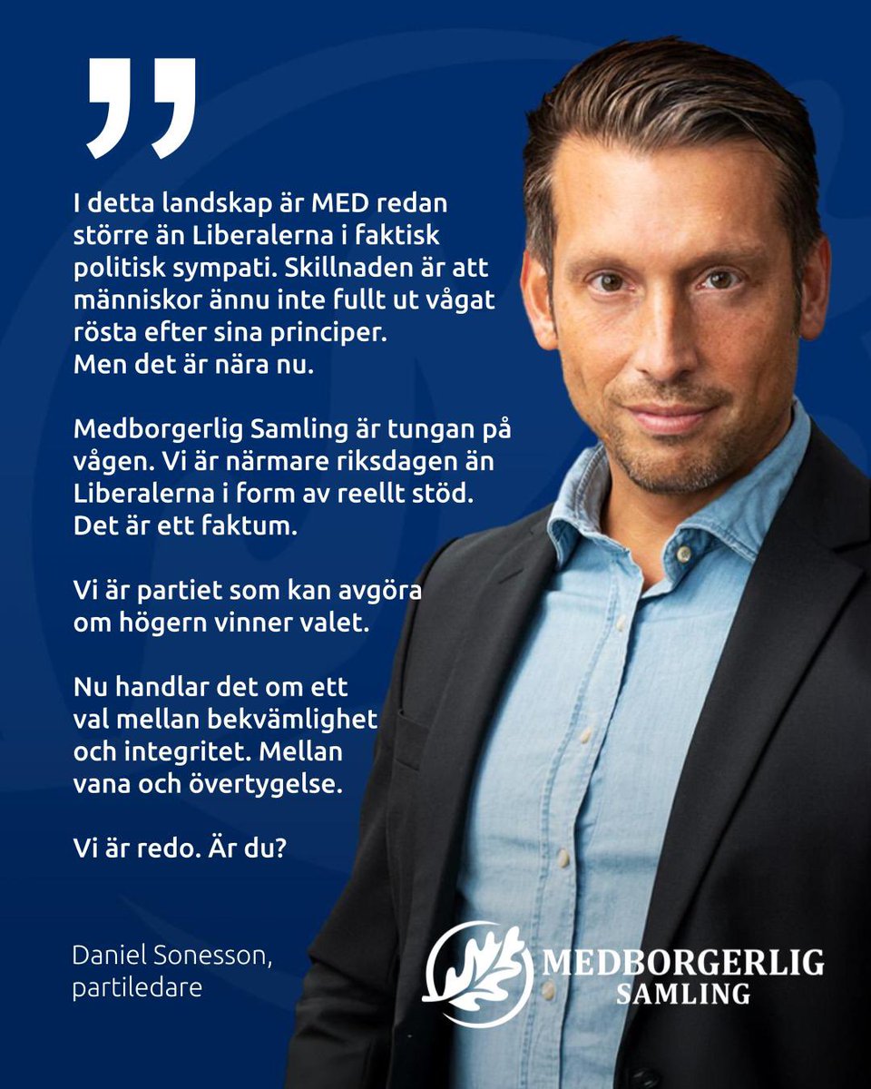 MEDBORGERLIG SAMLING - HÖGERNS RÄDDNING

Det finns ett grundläggande feltänk i hur svensk politik tolkas. Opinionsmätningar mäter ofta vad människor vågar säga att de ska rösta på, inte vilken politik de faktiskt stödjer eller vilket parti de egentligen föredrar.

När man