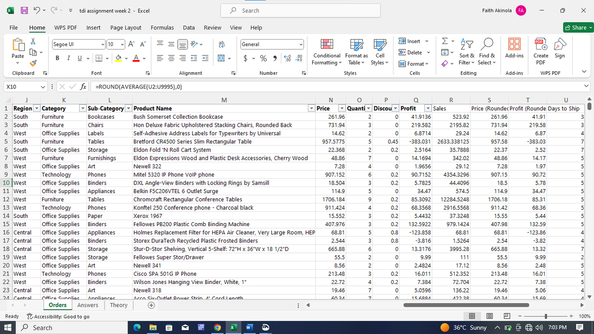 olasubomi287's tweet photo. Week 2 of Excel for Data Analysis✅
I worked on a sales dataset: calculated sales, analyzed profit, spotted top customers, and gained insights. Loving the learning process!🎉
@TDataImmersed
@DabereNnamani 
@JudeRaji_
@msexcel
#TDI https://t.co/jNm8bJJT2C