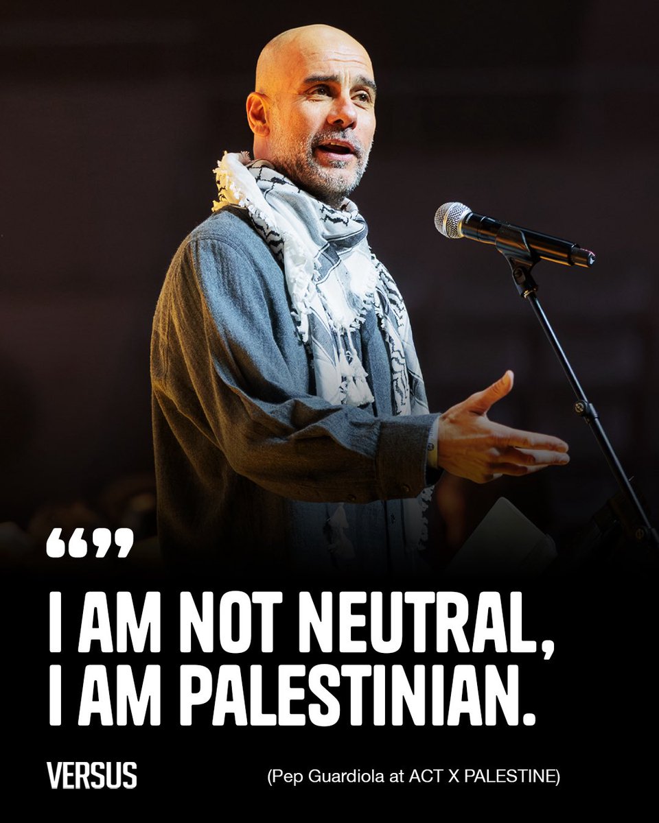 Pep Guardiola made a guest appearance at the ‘ACT X PALESTINE’ fundraiser in Barcelona.
