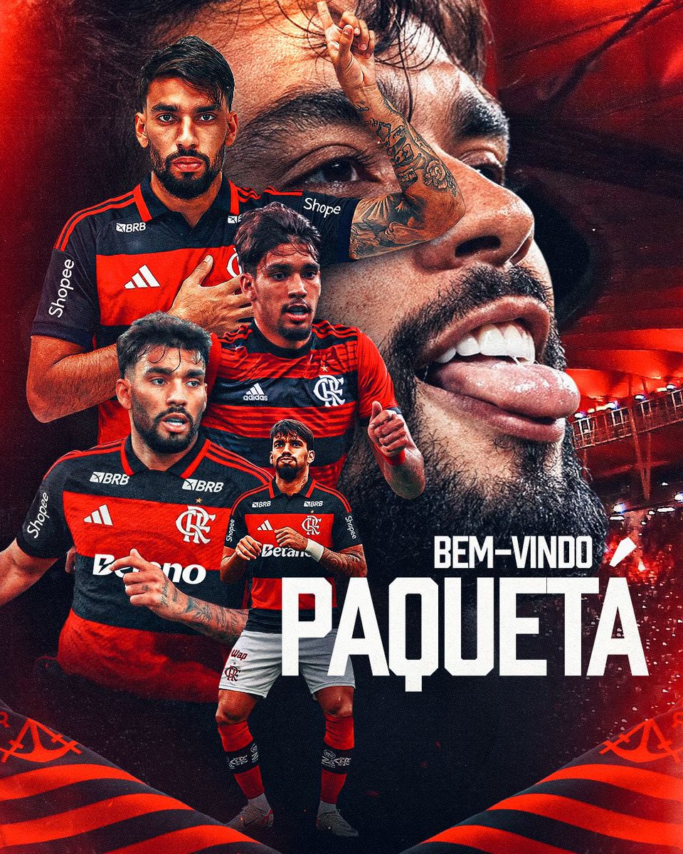Flamengo's tweet image. O PAQUETÁ É NOSSO!🕺❤️🖤

BALANÇA O OMBRINHO NAÇÃO, E VAMOS DESEJAR MUITO SUCESSO NESSE RETORNO DO NOSSO CRIA AO MENGÃO! 

#BemVindo