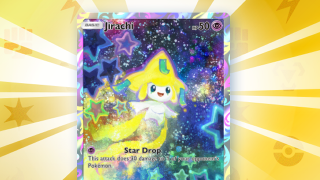 pokémon illustration cards list Jirachi Painted Pokémon Card | Handmade Art | Gifts for Gamers | Unique  Present main image 0