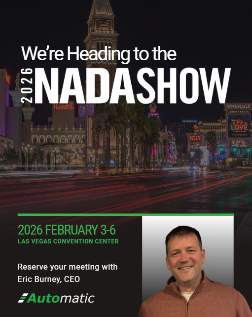 AutomaticUSA's tweet photo. 📌Las Vegas bound for NADA 2026
🗓️Now booking meetings (Select times still available)

If you’re attending the show, let’s connect and talk about smarter lending, better workflows, and real growth for dealers and lenders.

#NADA2026 #NADAShow #LasVegas #AutoFinance  #Automatic https://t.co/vg21srjaXM