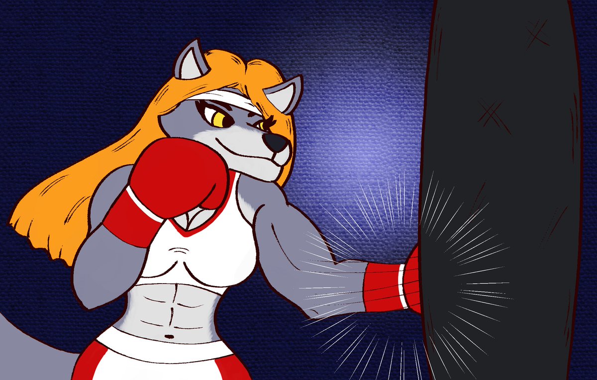 The canadian wolfess it's training hard for her next sparring. Probably will be with her boyfriend Dugan xP