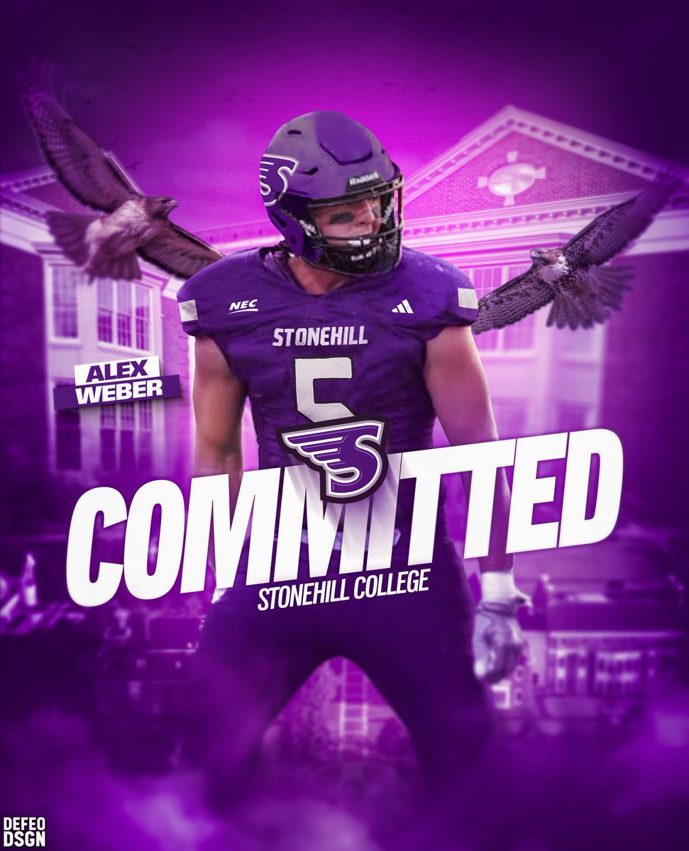 alexweber815's tweet photo. I would like to announce my commitment to play football at Stonehill College! Thank you to my parents for the countless hours spent trying to make it work. Thank you to all of my coaches as well for being such great mentors and leaders throughout my high school career. Another huge thanks to my teammates who will always have a friend in me for life. I wouldn’t have been able to do it without any of these people! Last but not least thank you to my future coaches for this opportunity!! #DIG #A11IN @FHSFAN @fhs_gridiron @HockomockSports @Coach_Bain @Coach_KJones @CoachEliGardner @StonehillFB