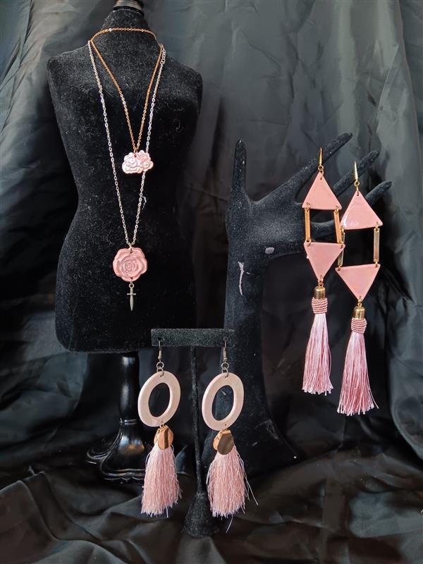 Discover stunning jewelry by @kilnceramicjewelry at <a href="/EWMASTORE/">EWMA</a>! Unique designs perfect for any occasion. Support local artists &amp; shop now! Prices: $25-$45. #CeramicJewelry #WearableArt #BoldStyle #EverydayWear 💖✨