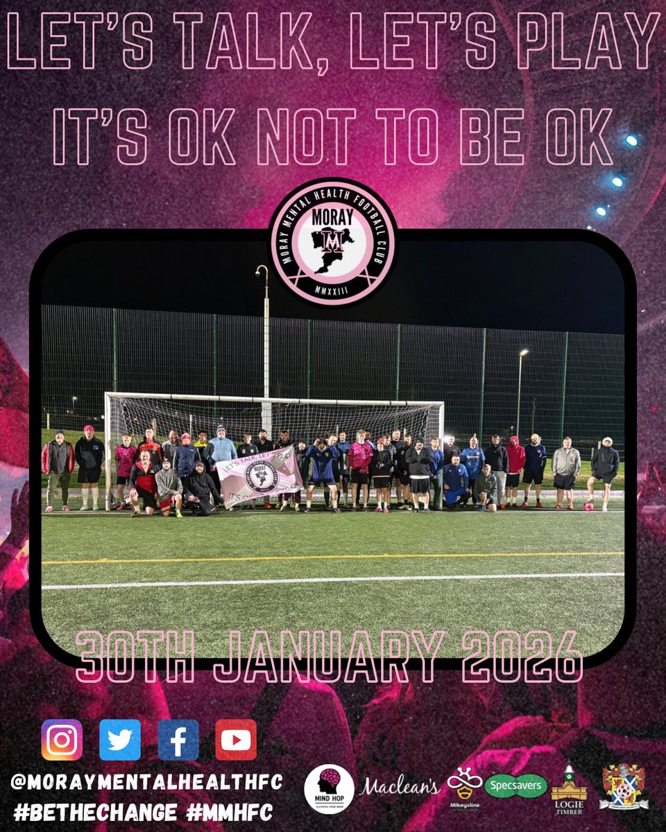 Thanks to the 35 who came to the last  Astro kickabout of the winter! ⚽️ don’t worry we’ll be back at Grant Park, Forres very soon! 

🩷🖤
