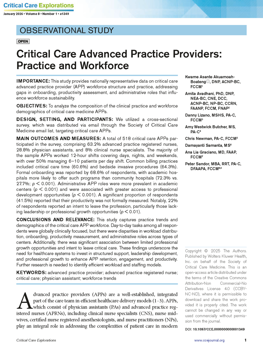 Critical Care Explorations tweet media