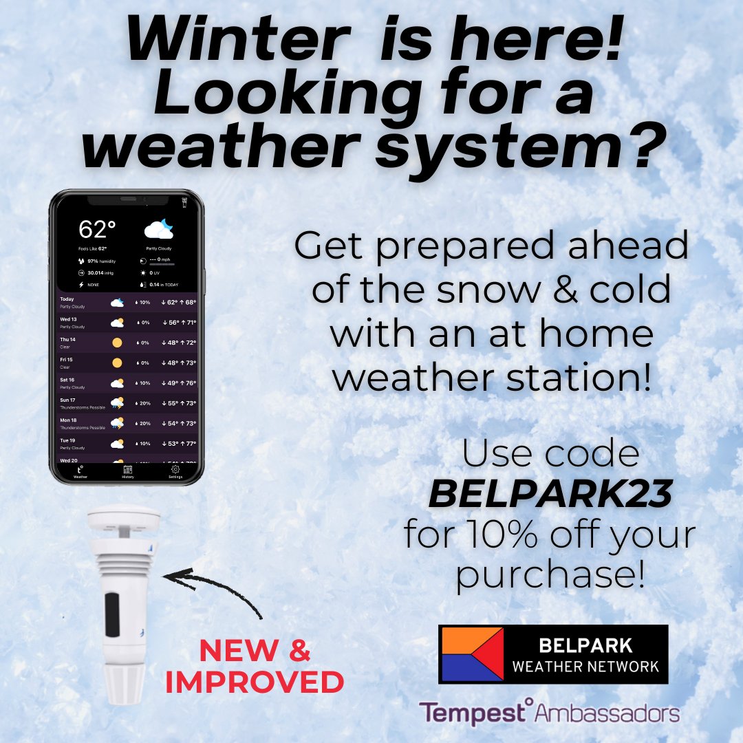 With the very cold weather this week...do you wish you had a weather station? If so, we got you! Check out our link to see how you can cash in on an awesome weather station! You also get 10% off your order when you order with us.

SHOP: ow.ly/OHx250Y64WG
