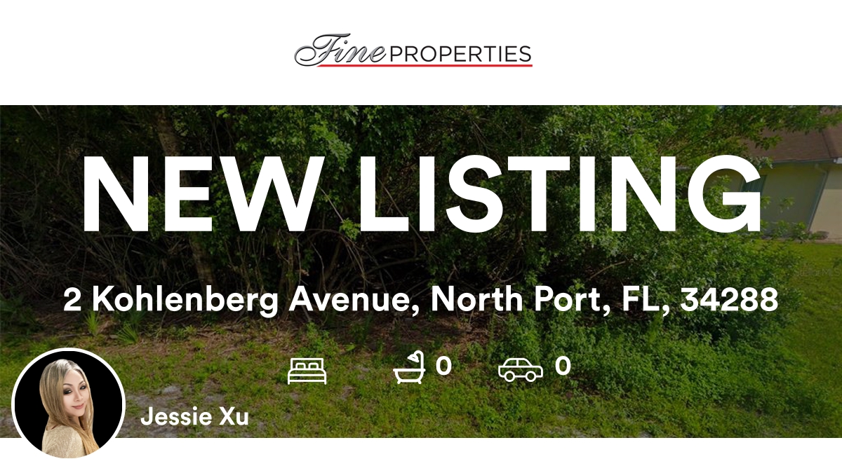 Jessiex003's tweet photo. 📍 2 Kohlenberg Avenue, North Port, FL, 34288

My latest listing on RateMyAgent.
Realtor SL3435636
https://t.co/kgSZEGBWkW

...
#ratemyagent #realestate https://t.co/787FxpLdcp