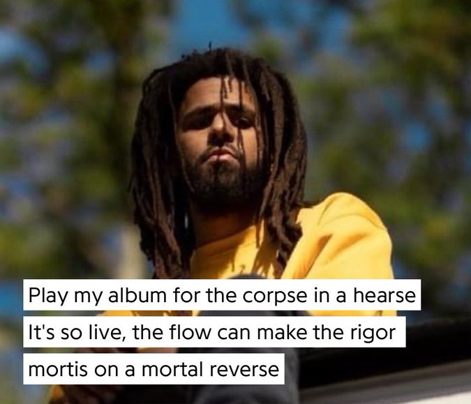 Manlike_Solz's tweet photo. J. Cole just resurrected the game. https://t.co/O1J1Remtgn