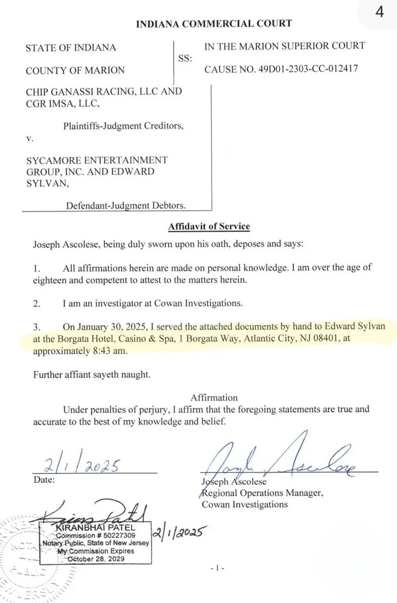 Segi_Lawsuits's tweet photo. This day in $Segi history… exactly a year ago today.

Edward Sylvan was served with a summons by Chip Ganassi at the Microcap Conference in Atlantic City.

Source: https://t.co/gzroT1HNqq

Case Number: 49D01-2303-CC-012417

Judgment: $16,124,531.96 https://t.co/SHgR2z5NHT