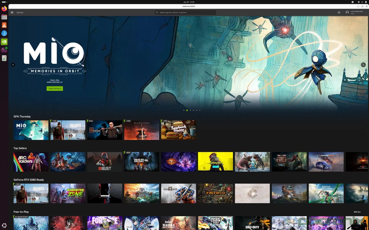 GeForce NOW de <a href="/nvidia/">NVIDIA</a> Ya está disponible como aplicación nativa para Linux en formato Flatpak,

Inicialmente con soporte oficial para <a href="/ubuntu/">Ubuntu</a> 24.04 LTS y posteriores.