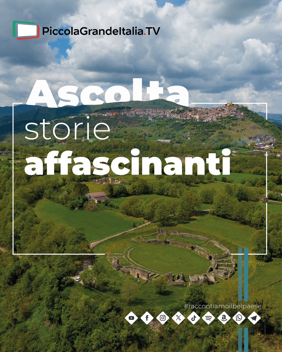 🏞️ Ti piace viaggiare con le parole? 
I nostri podcast ti porteranno in giro per l'Italia senza muovere un dito! 

🎧 Ascolta le storie più affascinanti dai piccoli comuni su Spotify: open.spotify.com/show/6NZ7KP0p3…
e Amazon Music: music.amazon.it/podcasts/fadc7…

#RaccontiamoIlBelPaese