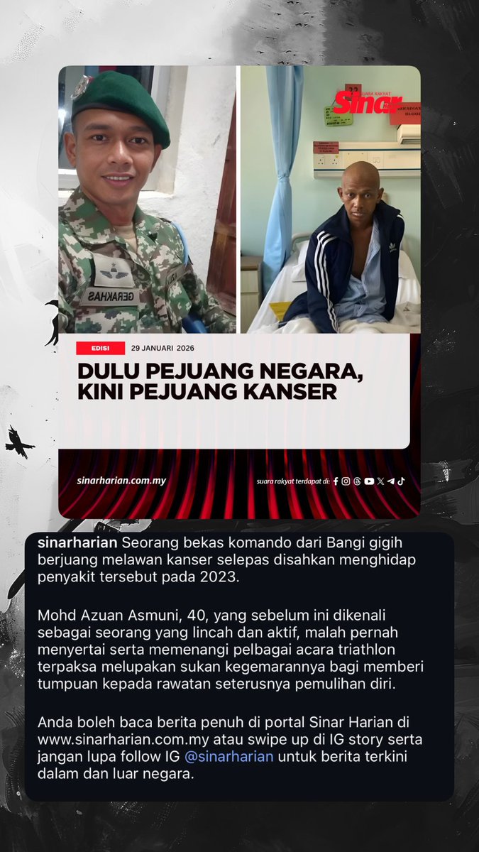 ariff_azly's tweet photo. “Semoga beliau diberi kesembuhan dan dipermudahkan segala urusan, ujian buat beliau dan keluarga. https://t.co/p1izuHKE5X