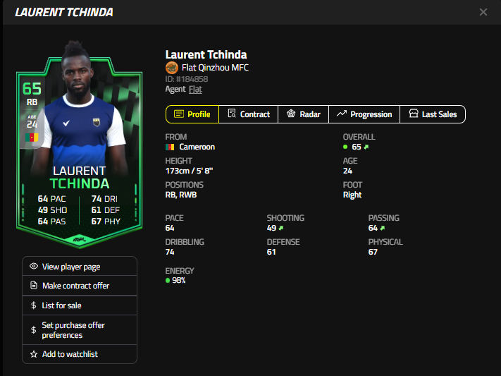 FlatMFL's tweet photo. Two tier breaks coming out of the mid season break over on @playMFL 

Sam Bell and Laurent Tchinda have moved into the uncommon tier!

These young players should become staples for the agency in the upcoming seasons.

#MFL #playMFL https://t.co/4XqC4oXsKD