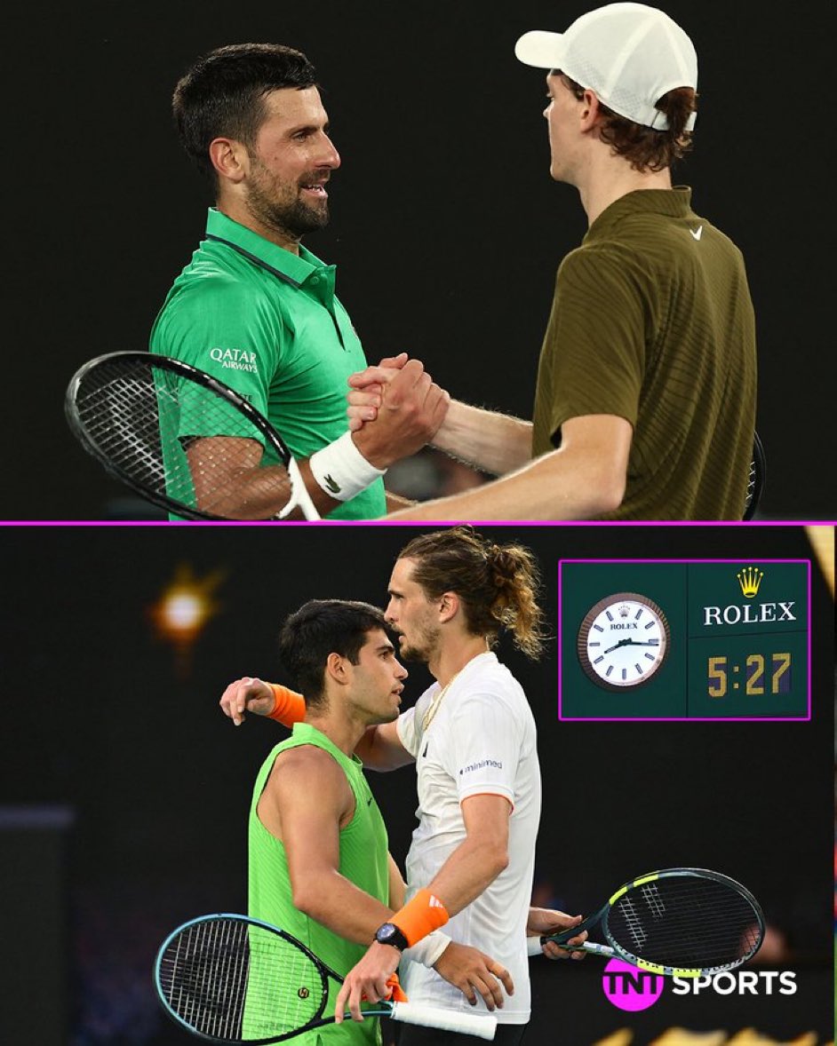 Almost 10 hours of tennis in just two matches. The Australian Open men’s semi finals were built for the ages. Hats off to Alcaraz, Zverev, Djokovic and Sinner. Off the scale brilliance from all four of them. The Alcaraz v Djokovic final should be a classic as well.
#AusOpen