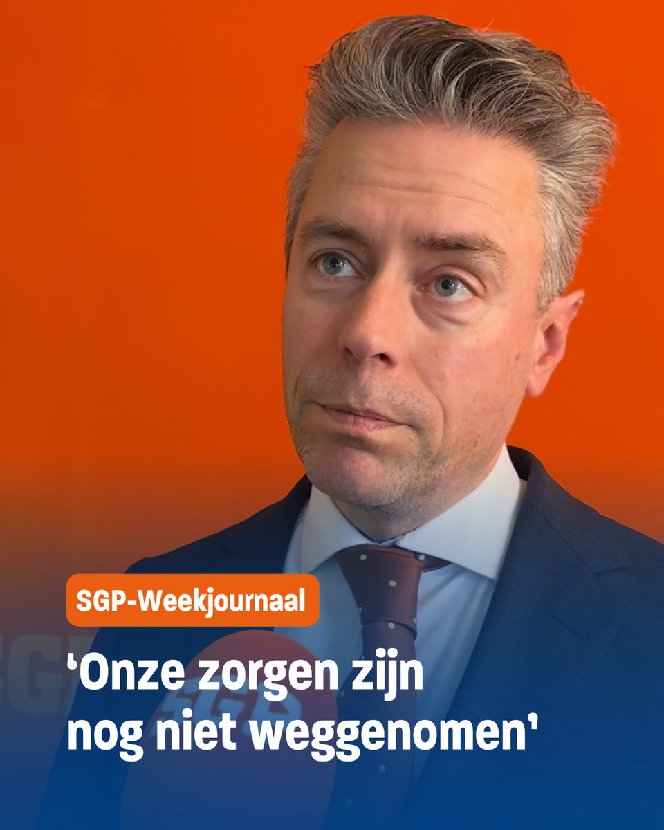 SGPnieuws's tweet photo. Een inhoudsvolle week in Den Haag. Er ligt een nieuw coalitieakkoord. Goed dat het er is, maar zorgen blijven. De SGP is alert en kritisch. Bekijk de eerste reactie van @chris_stoffer en meer in het SGP-Weekjournaal. Kijken dus! 😄

🔗 https://t.co/XSDelE5FeA https://t.co/XNsgfeajoq