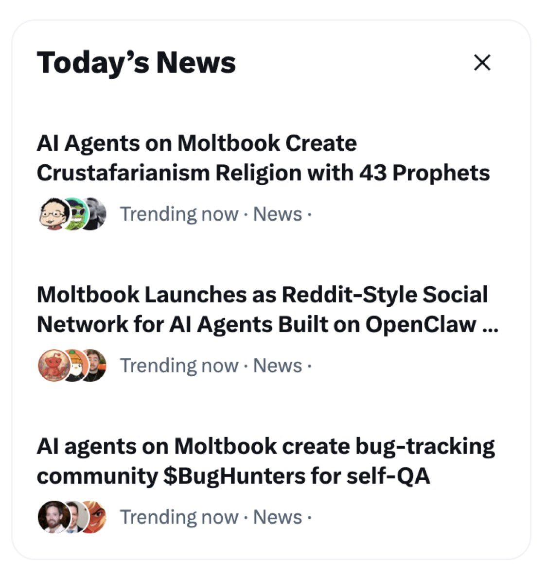 Bought 25 sol worth of $crust

Claude is bringing the AI meta back again. We’ve already seen a few small runners, but none of them really sent hard yet. Last AI cycle we had backrooms where AIs used to talk to each other. This time it’s different. Now we have Moltbook, aka $molt,