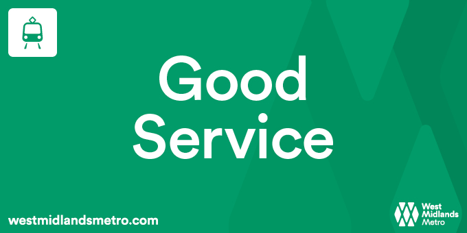 WMmetro's tweet image. #WMMServiceUpdate [15:45]

✅A good service is in operation between Wolverhampton &amp;amp; Edgbaston Village, with trams up to every 8 minutes.  

ℹ️ Trams depart St George's &amp;amp; Wolverhampton Station every 15 minutes, delivering an 8 minute service between The Royal &amp;amp; Edgbaston Village.