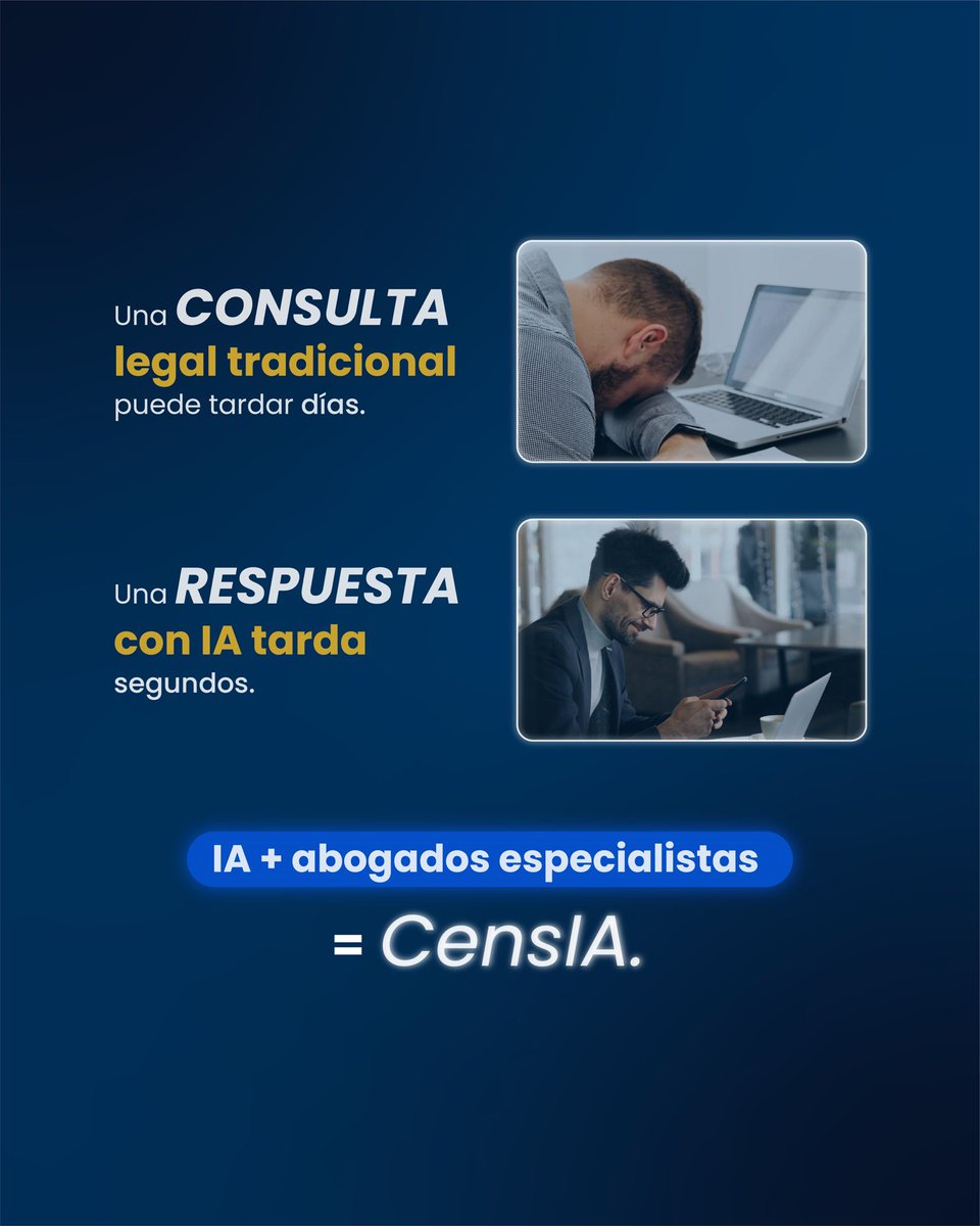 ¿Por qué esperar días para resolver dudas legales laborales y tributarias cuando puedes tener respuestas en segundos? 

Con CensIA, la inteligencia artificial trabaja junto a abogados especialistas para que tu empresa este siempre al día.

#censia #censusconsultores