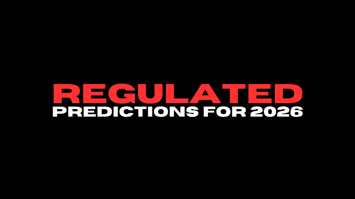 REGULATED is back with a new episode breaking down the trends that will shape the year ahead:

#Hemp products.📉 
#PredictiveMarkets.📊
High-stakes heists. 🦞
#Alcohol consumption. 🍹
E-scooter regulations. 🛴
College🏈#NIL.  

Now streaming! #LegalNews #Spotify #ApplePodcasts