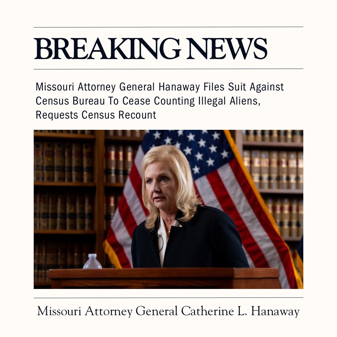 AGCHanaway's tweet image. United States citizens have a right to representation, NOT illegal aliens. United States citizens should decide electoral votes and congressional seats, NOT illegal aliens.
 
We are suing @uscensusbureau for unconstitutionally allowing illegal aliens to commandeer the path to The…