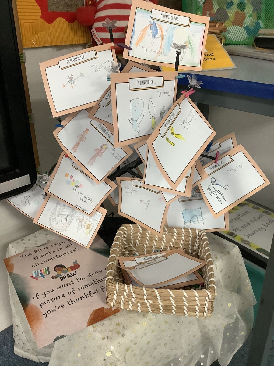 We have been thinking about what we are thankful for 💭 

Just look at all our lovely prayers on our prayer tree! 🙏🏼