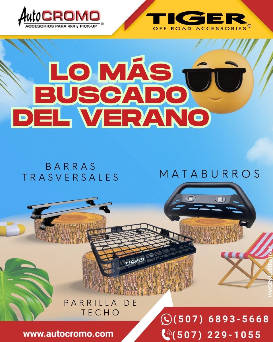🌞 ¡Los productos Tiger más buscados de este verano están en Auto Cromo! 💥
¿Listo para experimentar la mejor energía y estilo? 😎🔥
No esperes más… ¡ven por el tuyo y vive un verano a otro nivel! 🚗💨
